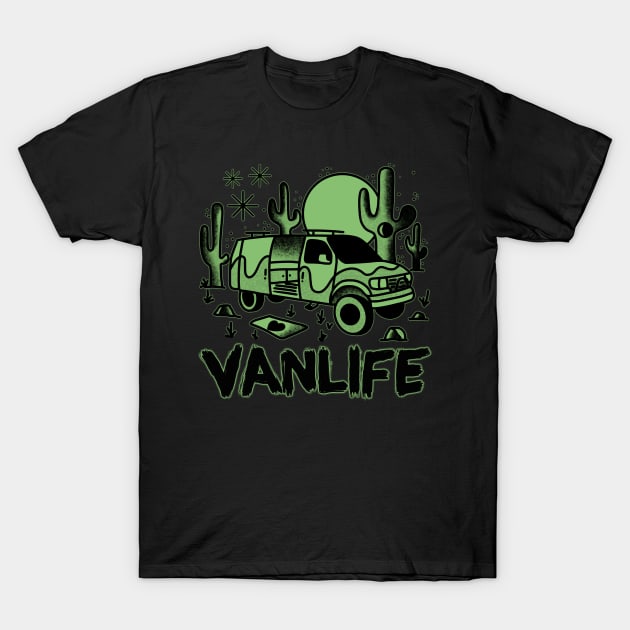 Vanlife in the dark. T-Shirt by Tofuvanman